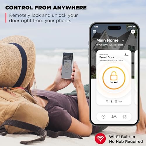 Smart Lock with Wi-Fi Keyless Entry Geofence