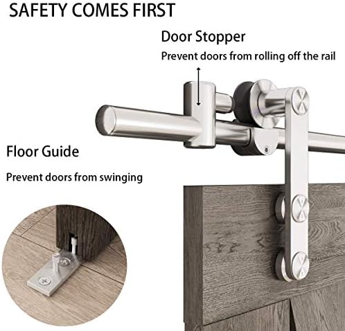 Stainless Steel Barn Door Hardware Kit