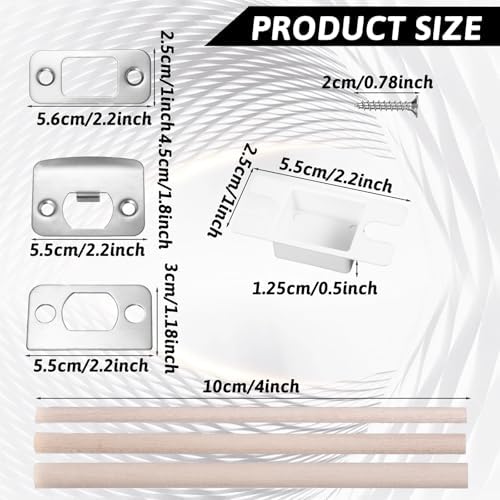 Yolev 2PCS Door Lock Strike Plate with Spacer Shim
