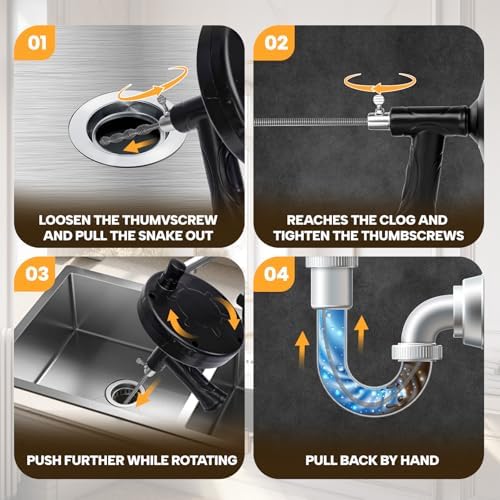 Perfect 33ft Drain Auger for Efficient Clog Removal in Home Plumbing