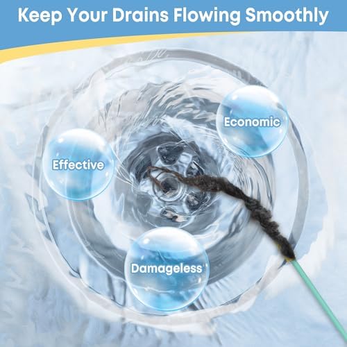 Kellys Collection 3-Piece Drain Snake Set 50 inch Extra Long Metal Snake with nylon coating