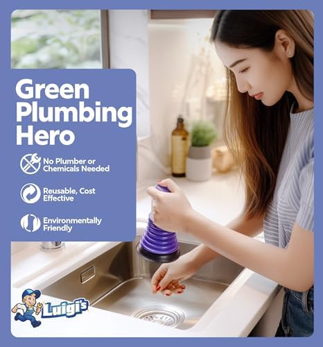 Mi Kubla Small Sink Plunger - Strong Fast unclogger