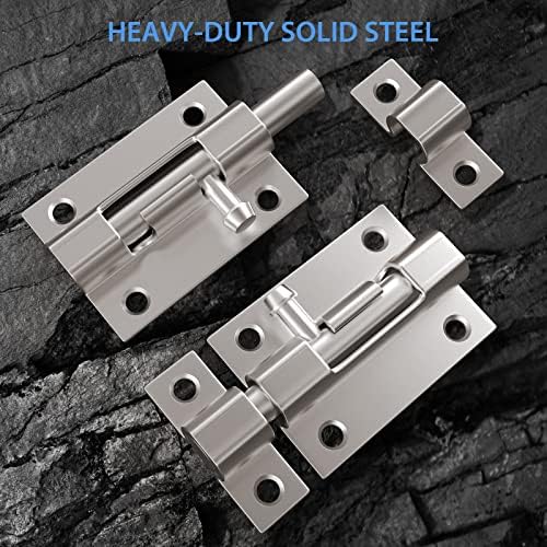 CRANACH Heavy-Duty Door Slide Latch Lock with 12 Screws