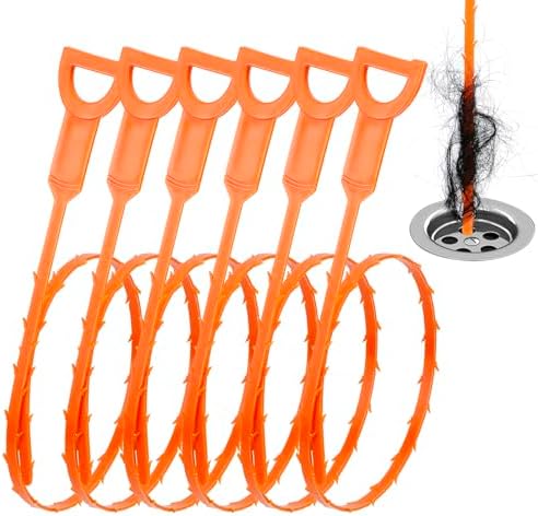DrSnake 25-Inch Drain Hair Remover - 6 Pack