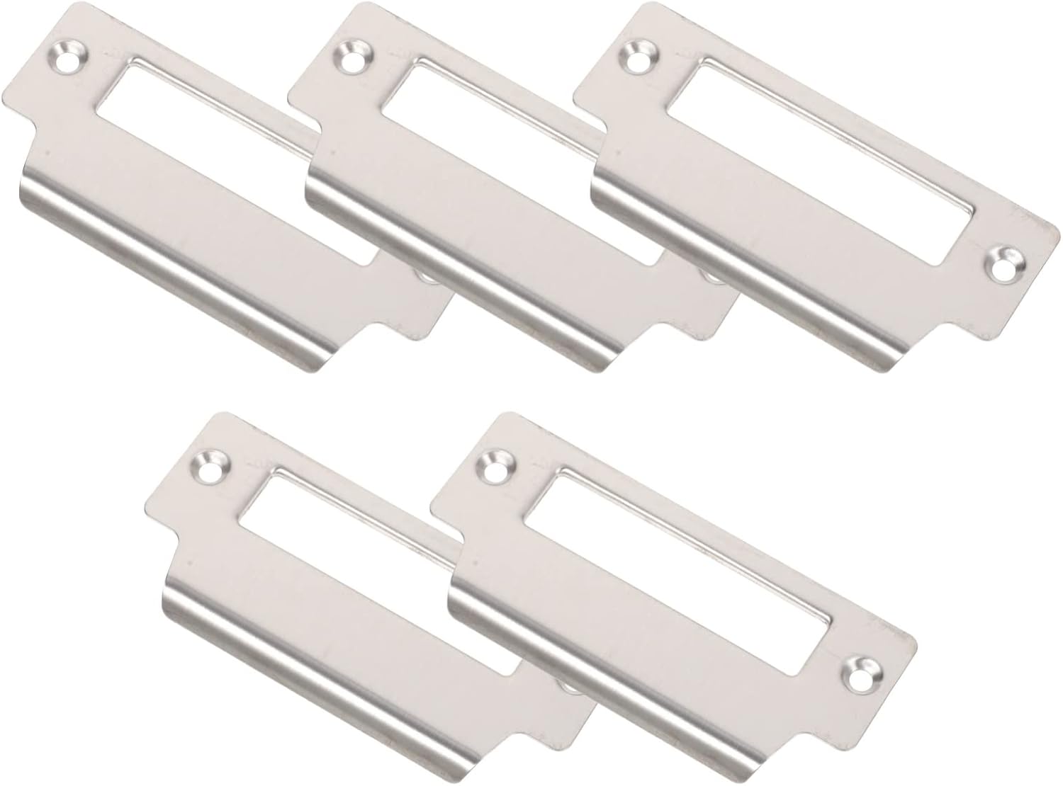5PCS Door Latch Plate Set Stainless Steel T Strike for Wood Metal Doors - Durable Entry Door Reinforcement