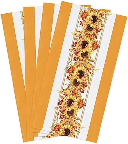 ZOE GARDEN Orange Summer Kitchen Towels