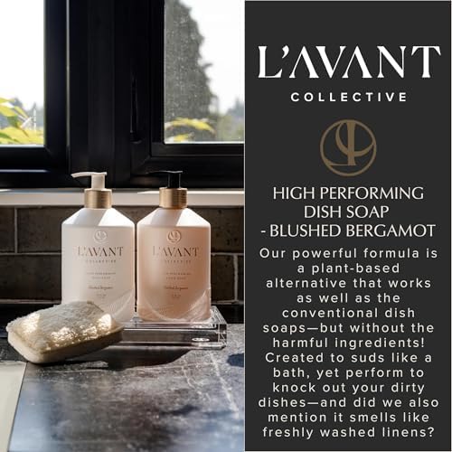 LAVANT Collective Dish Soap 16 oz Modern Design Reusable Glass Plant-Based