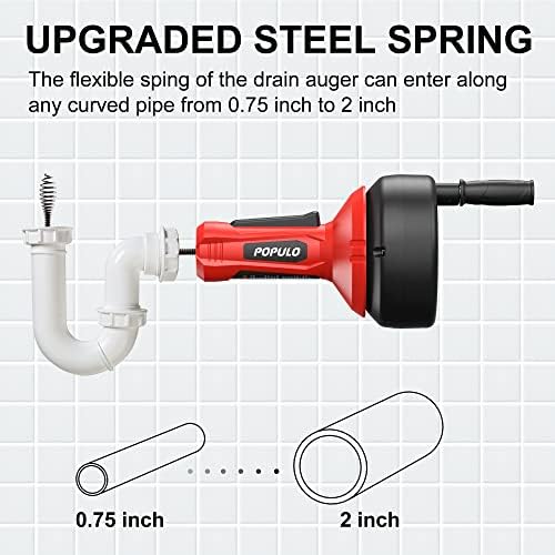 Efficient Drain Auger with Gloves for Home Use