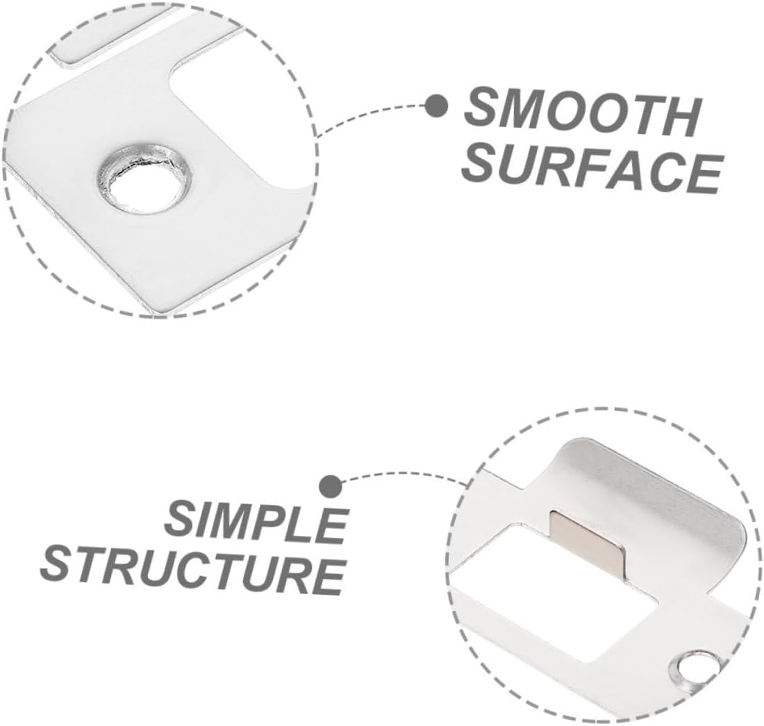 Durable Stainless Steel Deadbolt Strike Plates - Secure Door Latch Covers for Home Commercial Use
