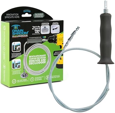 DrainShroom 36-Inch Reusable Sink Snake Flexible Drain Clog Remover Tool for Home Use