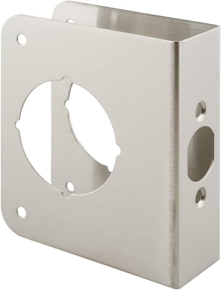 Enhance Security Stainless Steel Lock Door Reinforcement Plate for 1-38 In Thick Doors Durable Easy to Install
