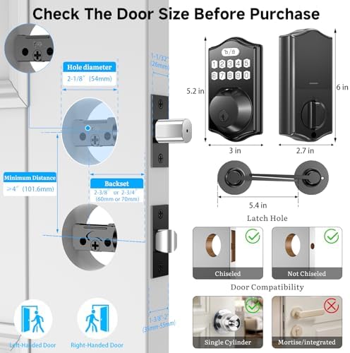 Front Smart Door Locks with Keyless Entry Front Smart Door Locks Set