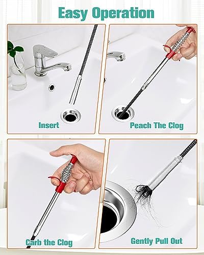 7-Piece Drain Clog Remover Kit - Professional Sink Shower Clearflow Experience