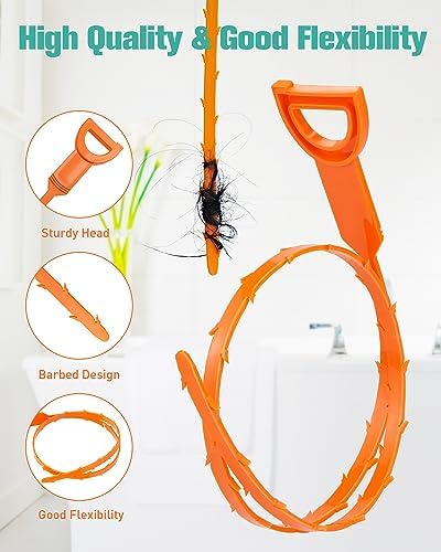 7-Piece Drain Clog Remover Kit - Professional Sink Shower Clearflow Experience
