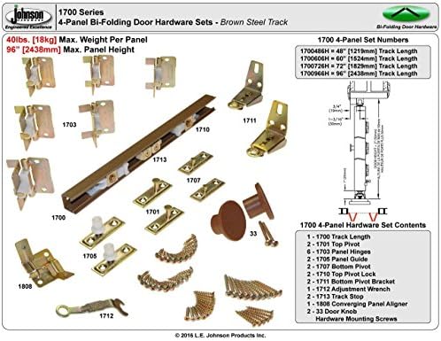 Johnson Hardware Bifold 72 Closet Door Hardware