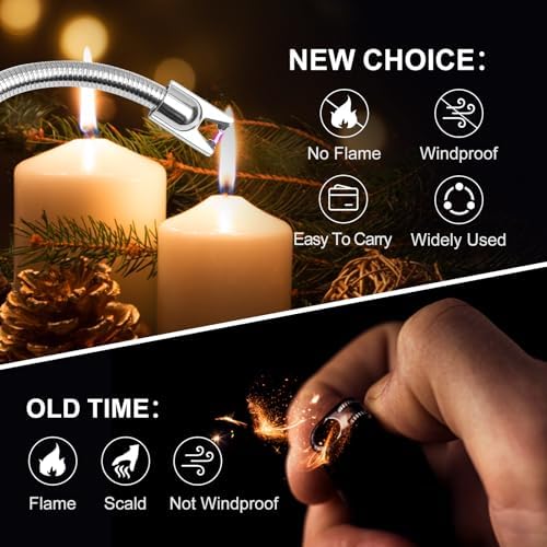 KTEBOPlasma Arc Electric Lighter - Rechargeable USB Long Reach - Windproof oubustiguous Design