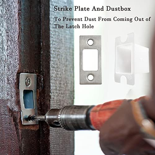 VEEBELL stainless steel deadbolt strike plate set with dustbox