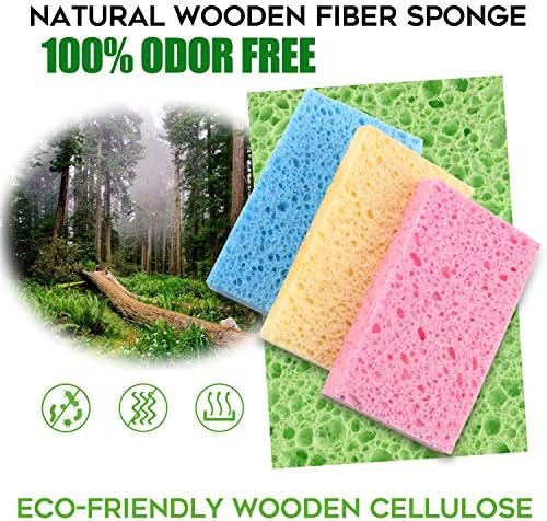 PANYEE Compressed Cellulose Sponges 24 Pack Non-Silicone