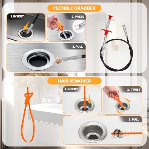 Perfect 33ft Drain Auger for Efficient Clog Removal in Home Plumbing