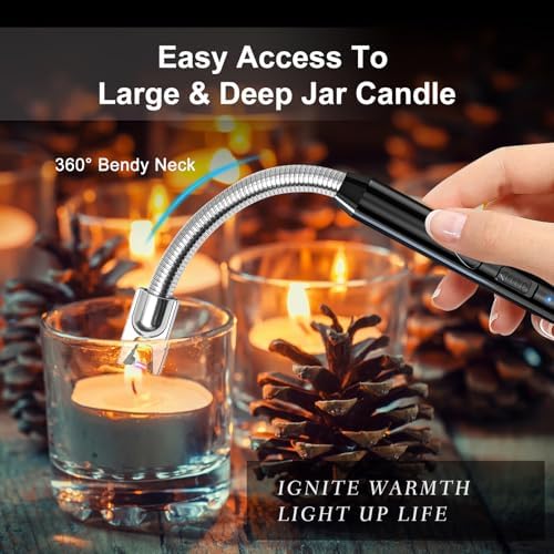 KTEBOPlasma Arc Electric Lighter - Rechargeable USB Long Reach - Windproof oubustiguous Design