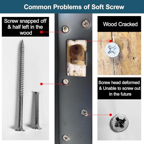 Oil Rubbed Bronze Door Strike Plate with Reinforced Screws Precision Fit