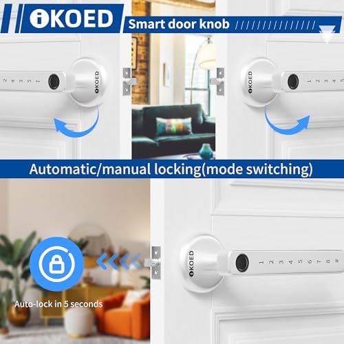 IKOED Smart Door Lock with Fingerprint Passcode Keyless Entry