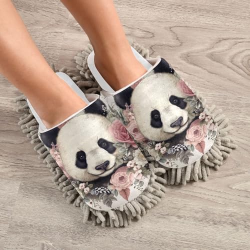 Running Bear Mop Slippers for a Spotless Home