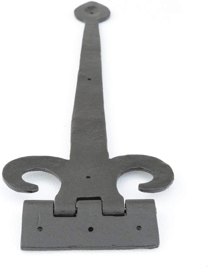 Key Features premium Rust-Proof Fleur De Lis Door Hinges - Rustic Aesthetic - Durable Timeless Design - 18-inch Pack