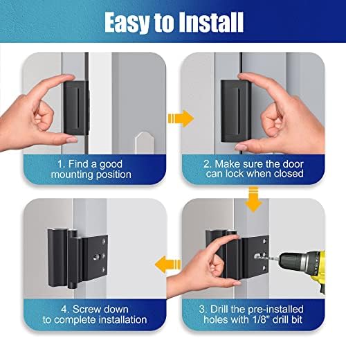 AceMining Door Reinforcement Lock 800lbs Child Proof Security