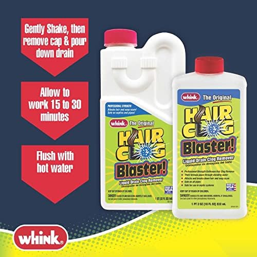 Rust-Oleum Whink 6217 Hair Clog Blaster Drain Clearer 32 oz