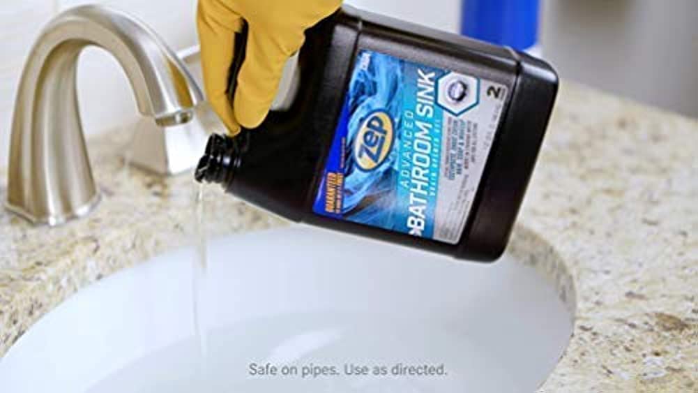 Zep Advanced Bathroom Sink Drain Opener Gel Fast Formula for Tough Clogs