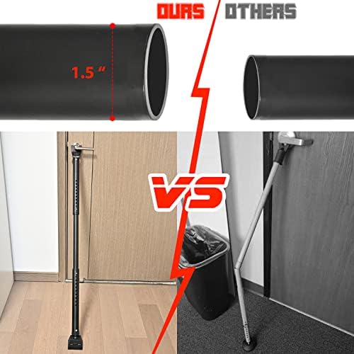 Durable Door Security Bar for Sliding patio Doors - Black