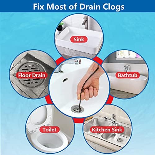 Drain Soon 30-Inch Drain Snake Hair Clog Remover Pack of 5