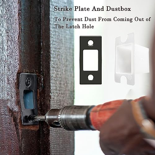 Durable stainless steel door lock parts set with dust control