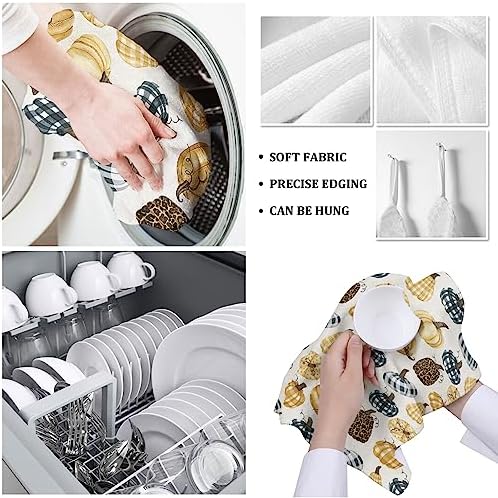 Thanksgiving Kitchen Towels Fall Harvest Pumpkins