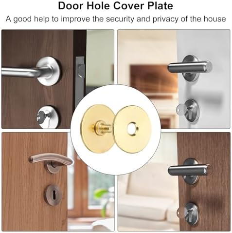 Secure Door Hole Cover Plate for 2 Dia Deadbolt