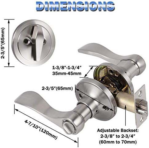 Two-Piece Front Door Lock Set with Knurled Deadbolt