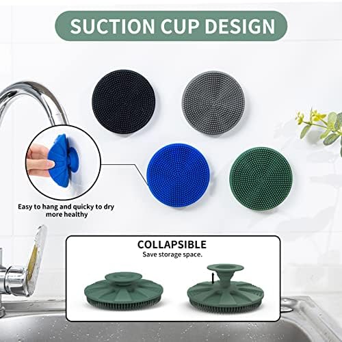 10-Piece Set Non-Scratch Silicone Scrub Sponges Eco-Friendly and Reusable Kitchen Cleaning Tools