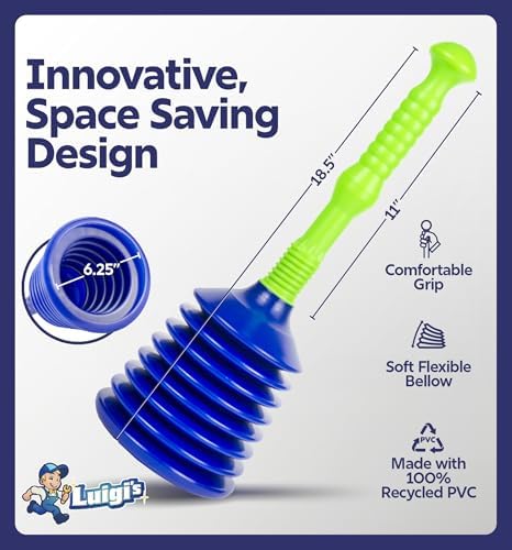 Luigis Large Sink and Drain Plunger