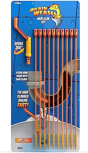 FlexiSnake 10-Pack Design Set Smooth Drain Cleaning Tool for Home Use