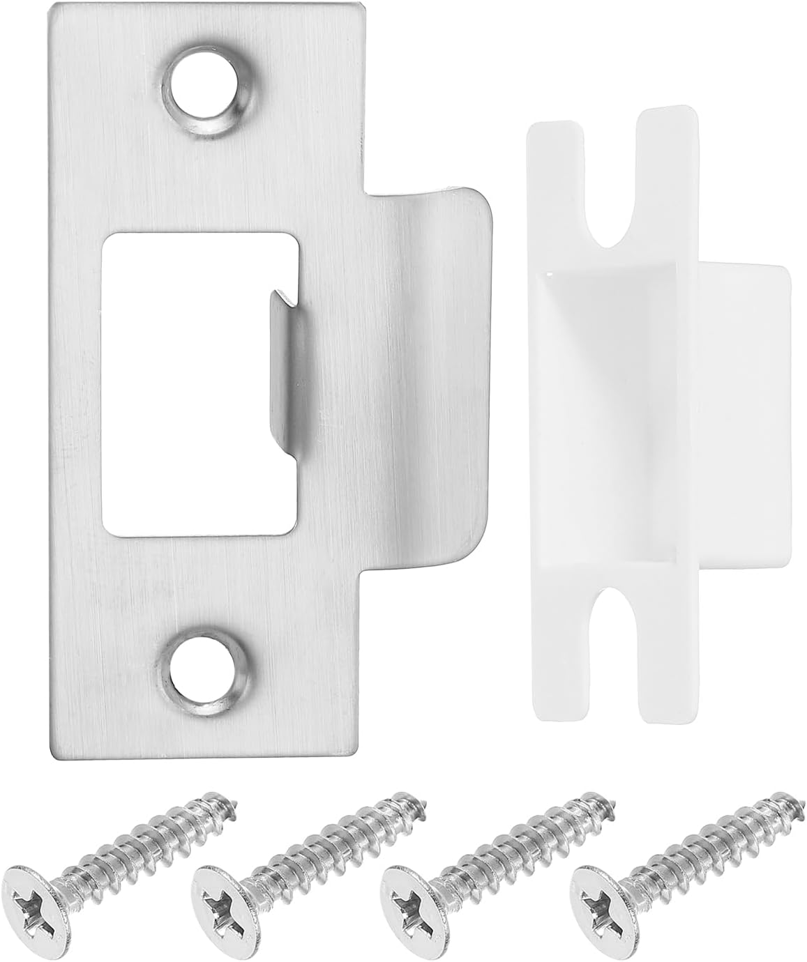 2 Set Door Strike Plate Stainless Steel Replacement for Door Jamb