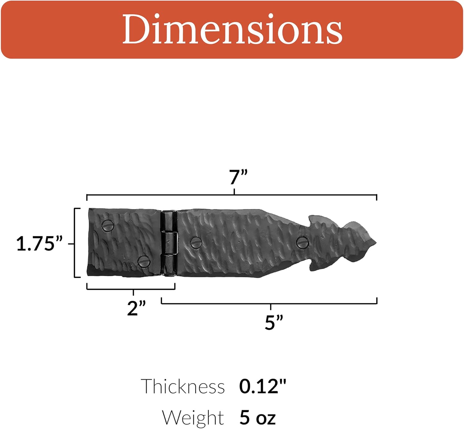 4-Pack Rustic 7-Inch Wrought Iron Door Hinges for Barn Farmhouse Doors - Durable Stylish Home Improvements
