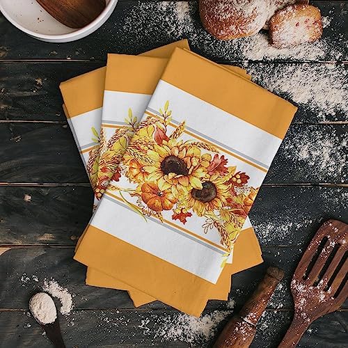 ZOE GARDEN Orange Summer Kitchen Towels