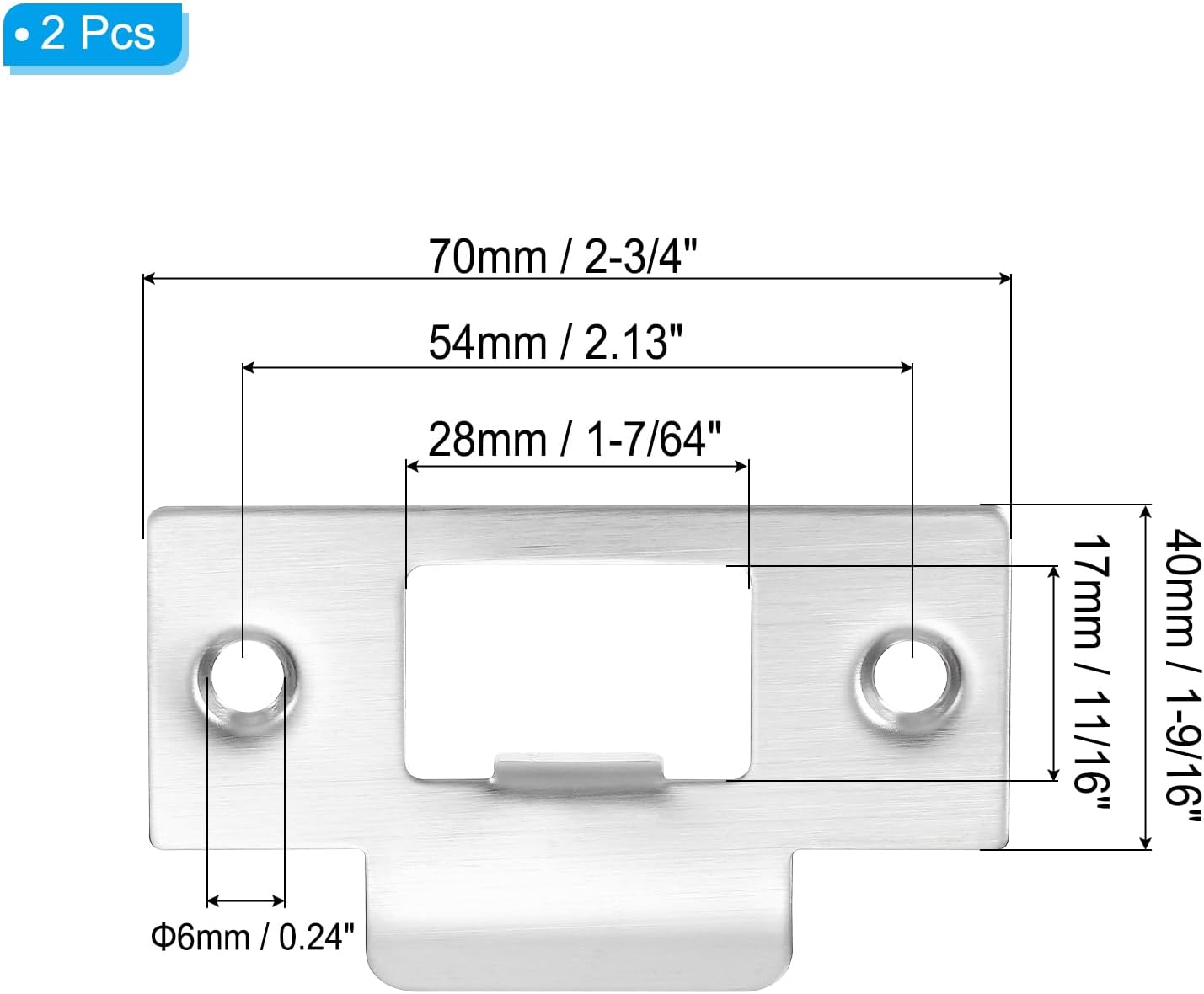 Sturdy Door Strike Plate for Interior and Exterior Doors
