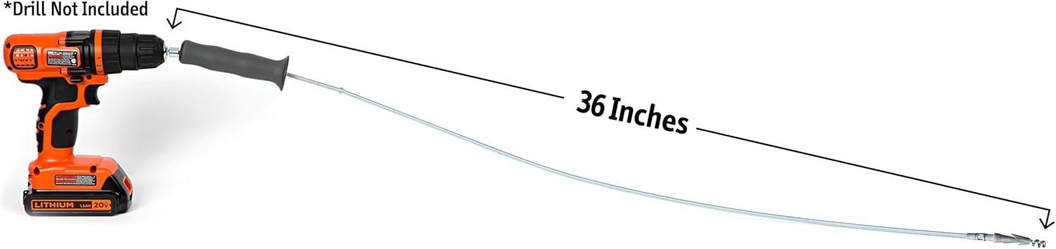 DrainShroom 36-Inch Reusable Sink Snake Flexible Drain Clog Remover Tool for Home Use