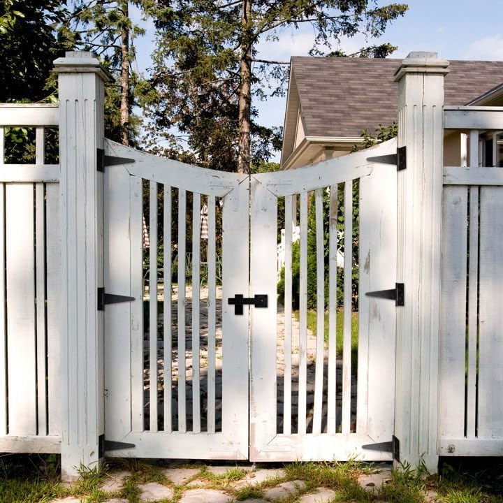 Durable 10-Inch T-Strap Shed Door Hinges Set for Outdoor Use