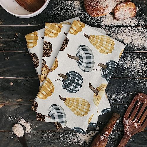 Thanksgiving Kitchen Towels Fall Harvest Pumpkins