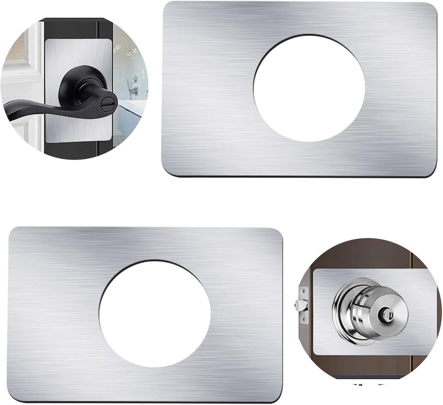 Stainless Steel Door Repair Kit with 2 PCS Door Lock Reinforcement for Descriptor