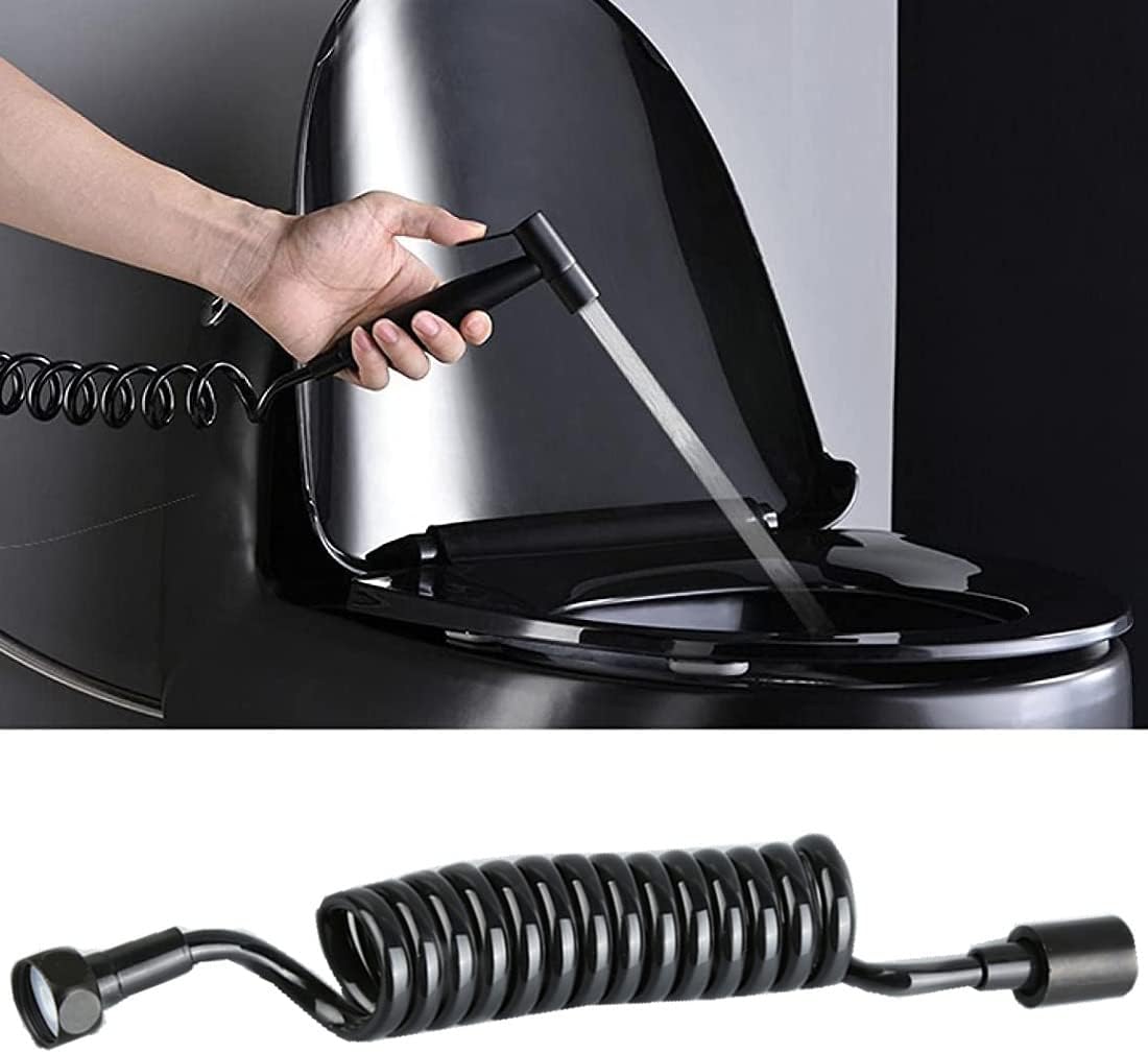 TOZTVXU 3PCS 15m Bidet Sprayer Tube Flexible Retractable Spring Shower Hose for Bathroom Toilet Use