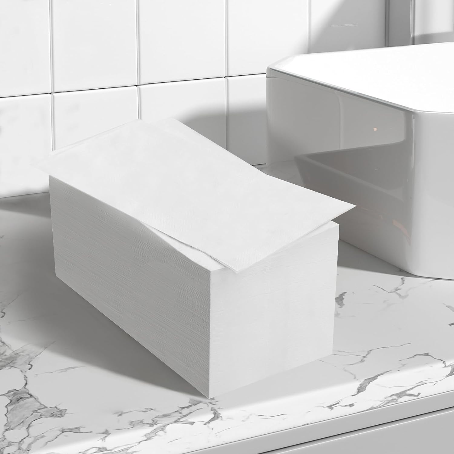 400-Piece 3-Ply White Soft Disposable Napkins for Parties Birthdays WeddingsElegant Durable Absorbent